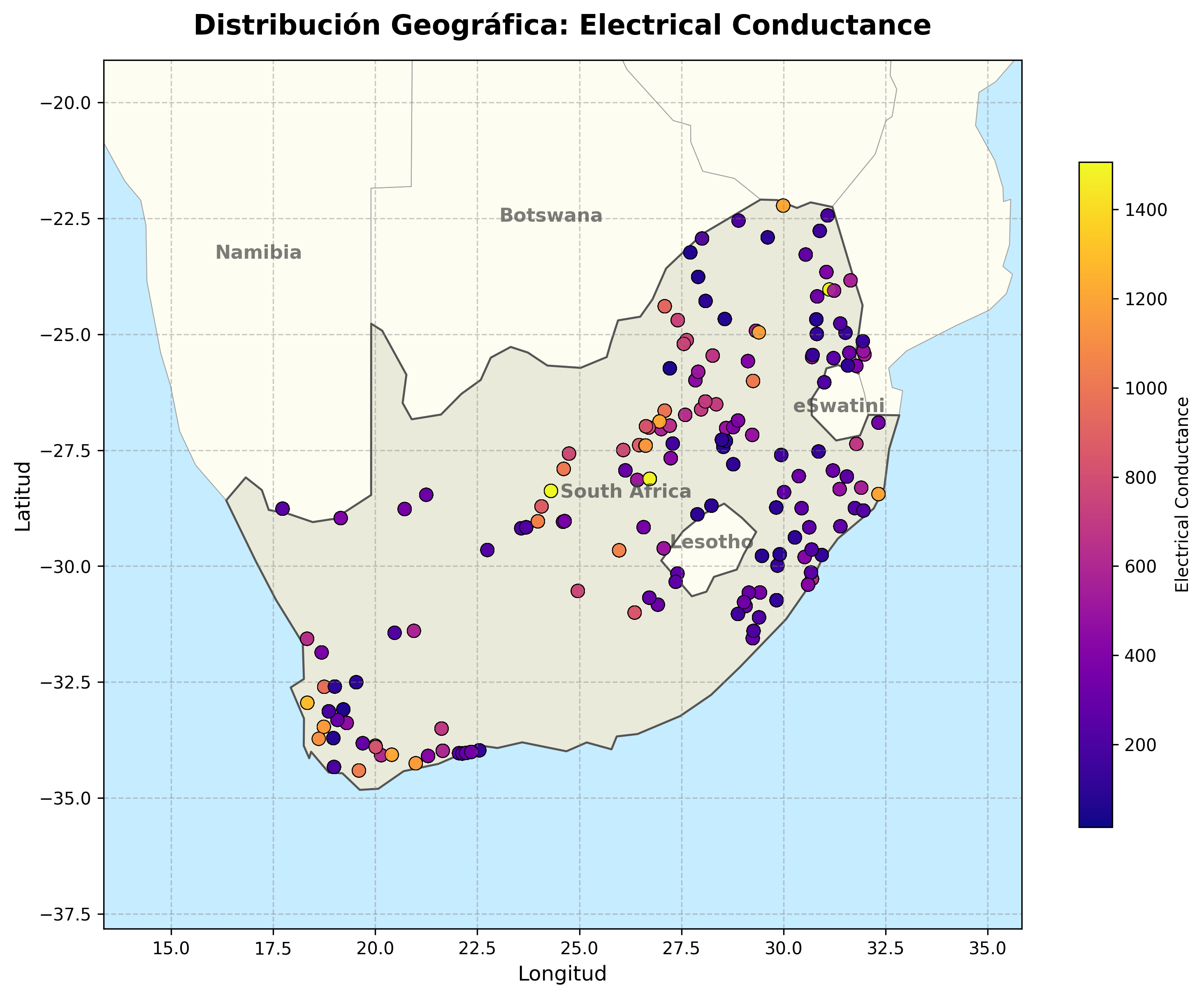Mapa Real de Electrical Conductance