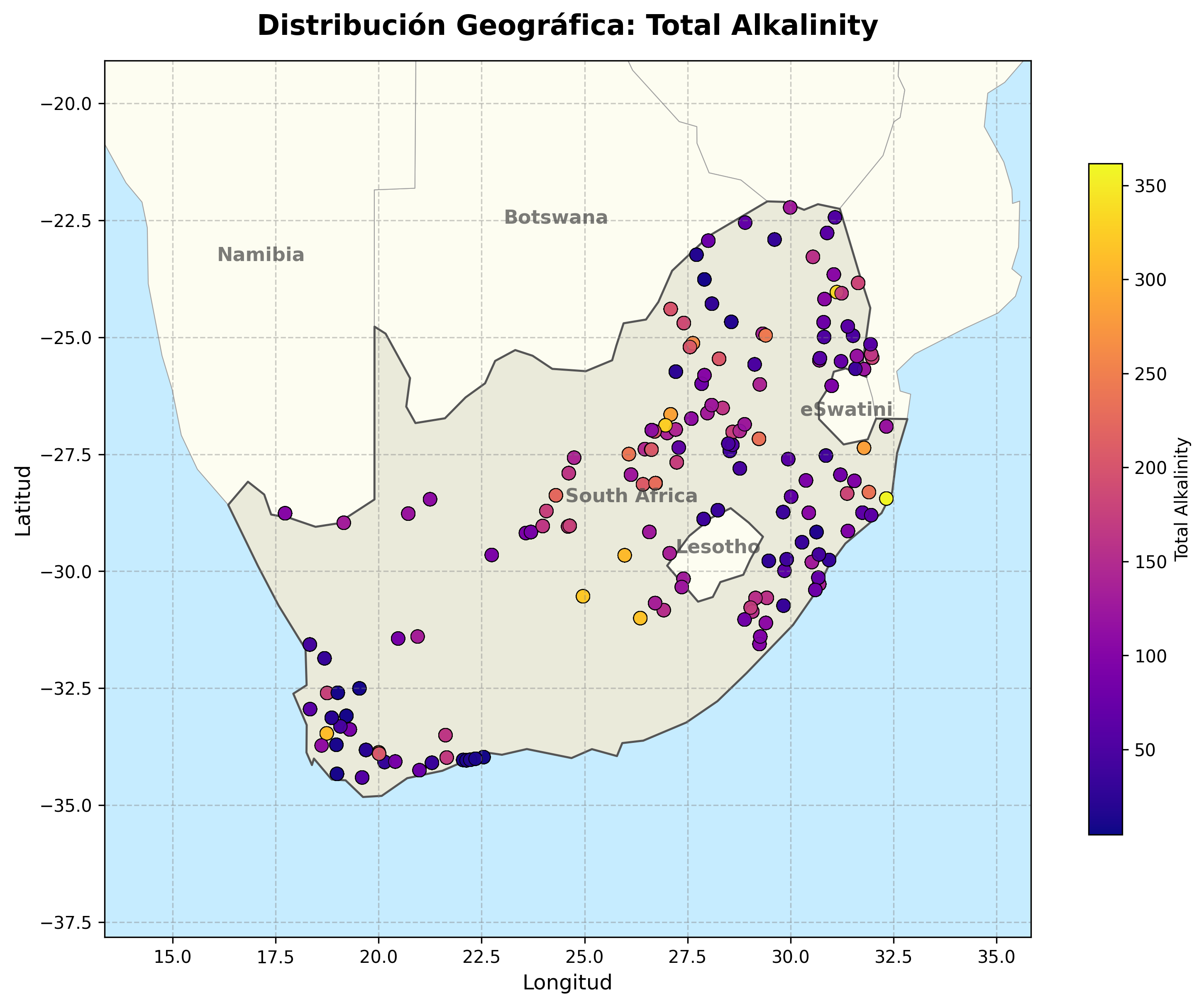 Mapa Real de Total Alkalinity